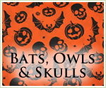 KocoKookie Halloween Bandanas - Bats, Pumpkins And Skulls