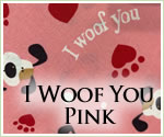 Kocokookie Bandana - I woof you Pink