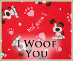 KocoKookie Funky Bandanas - I Woof You Red