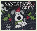 Kocokookie Christmas Bandana - Santa Paws Grey